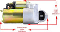 Chevy Mini Starter Compatible with 153 Tooth Flywheel Straight Mount Pack of 2 F451