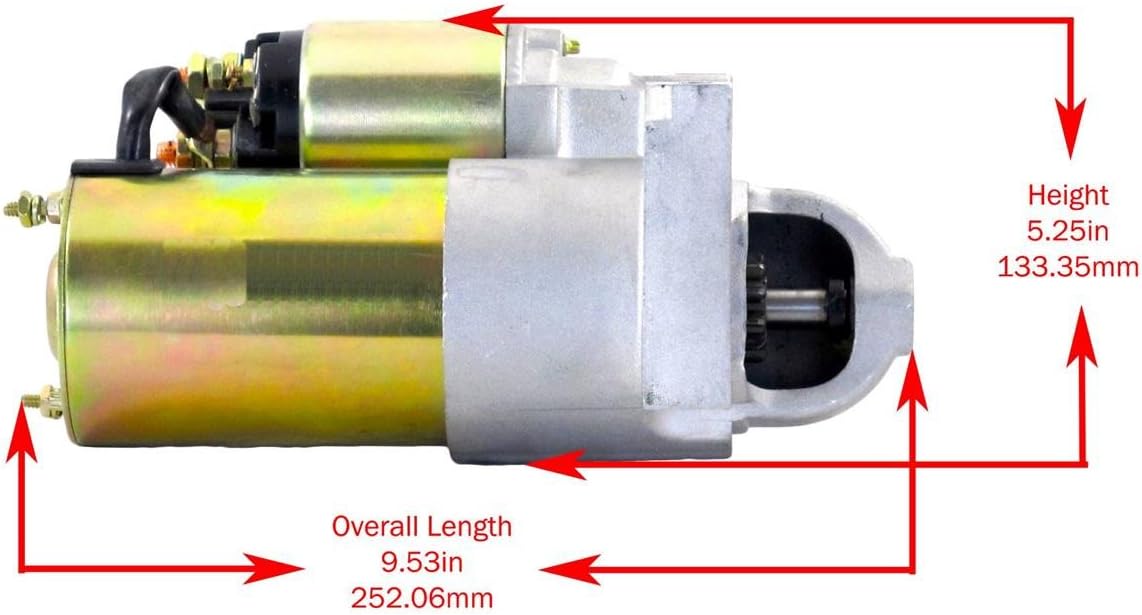 Chevy Mini Starter Compatible with 153 Tooth Flywheel Straight Mount Pack of 2 F451