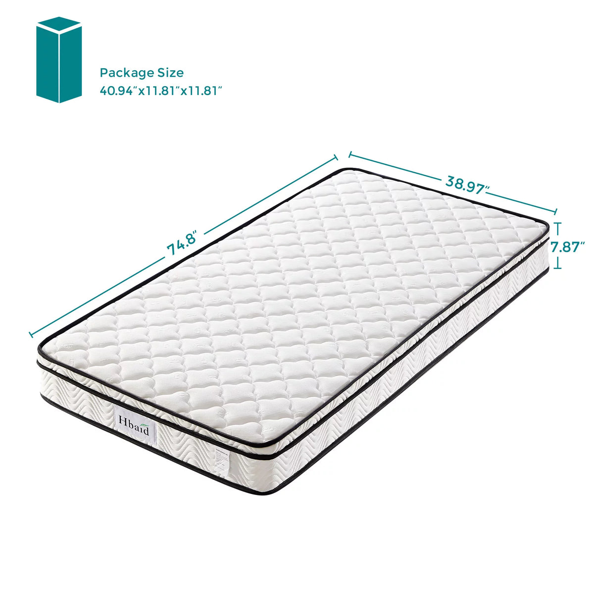 8 Inch Gel Memory Foam Hybrid Twin Mattress C671