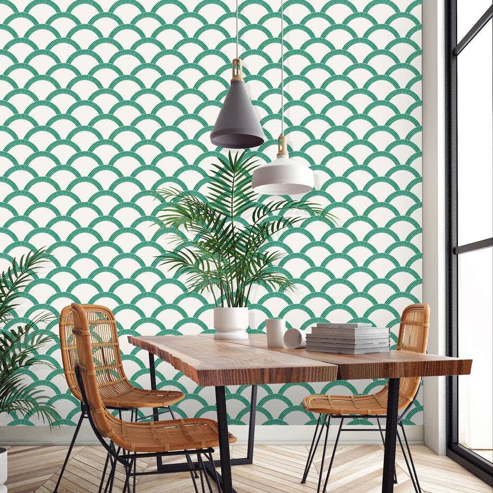 Emerald Green Self-Adhesive Wallpaper O60764