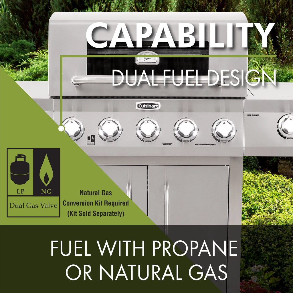 5-Burner Dual Fuel Gas Grill F336423
