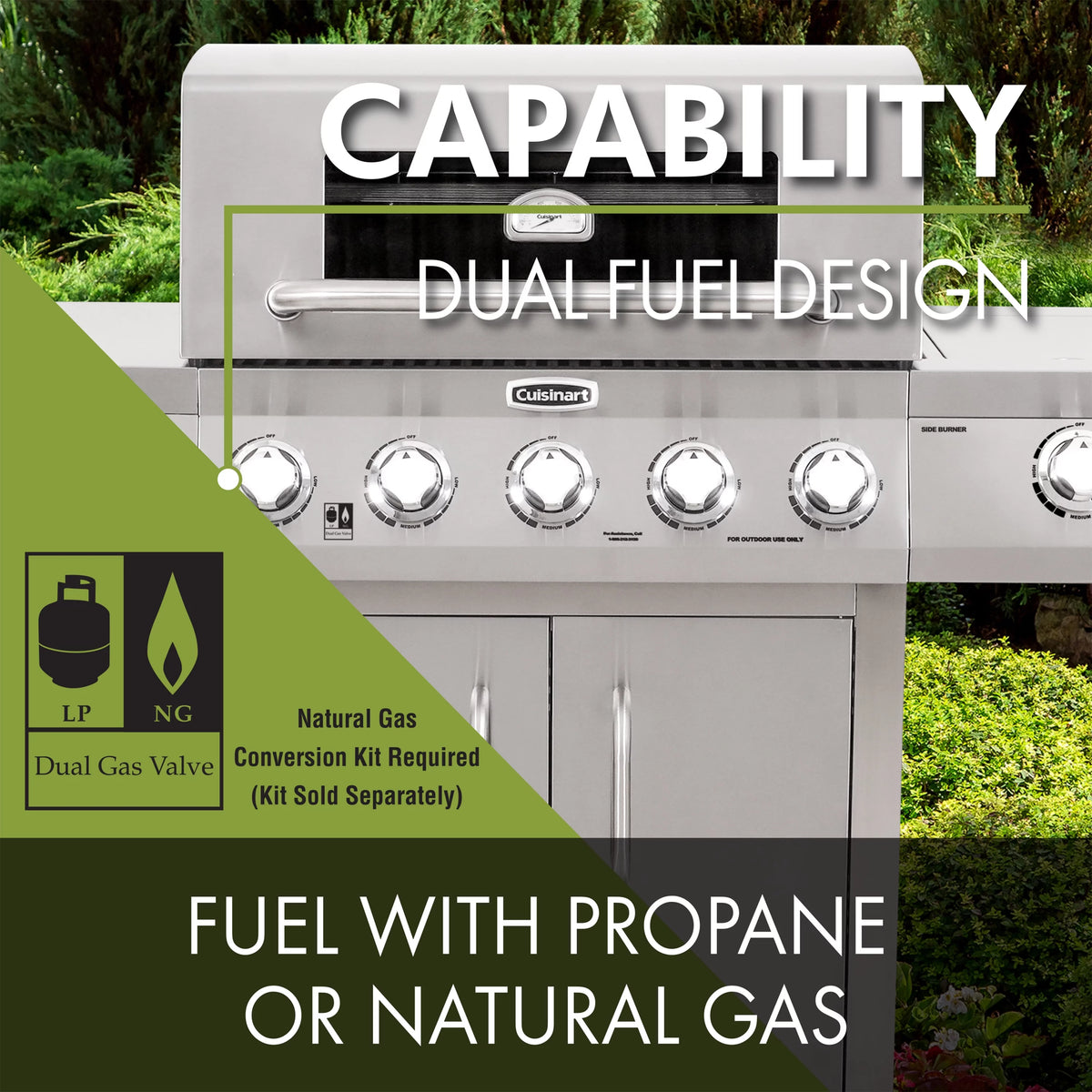 5-Burner Dual Fuel Gas Grill F336423
