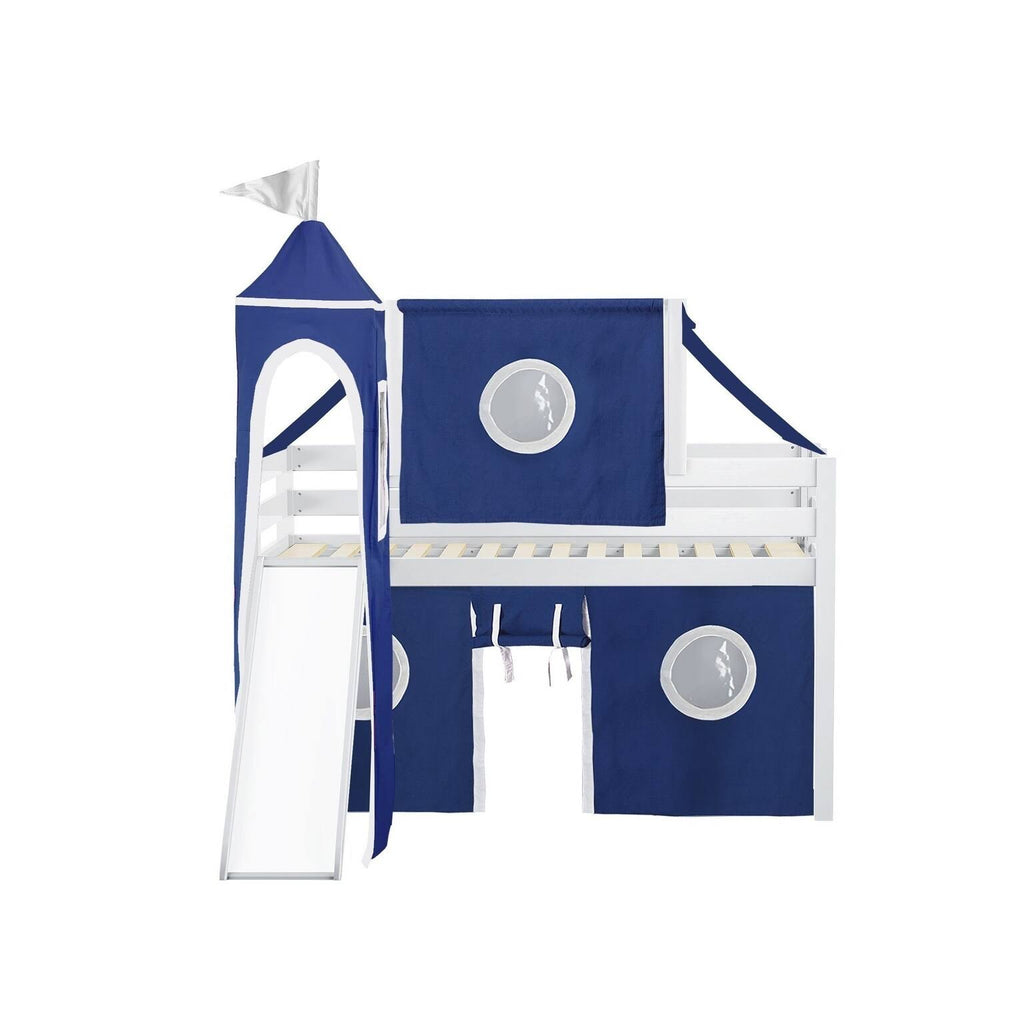 Twin Bed with Slide and Tent L702140