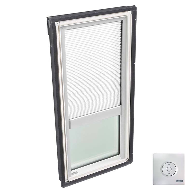 Solar Powered Light Filtering Skylight Blind White S317828