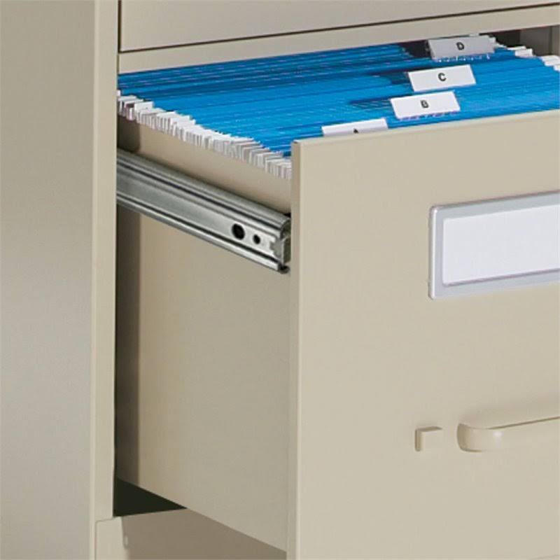 2 Drawer Legal Size Low Profile Metal File Cabinet Black N589