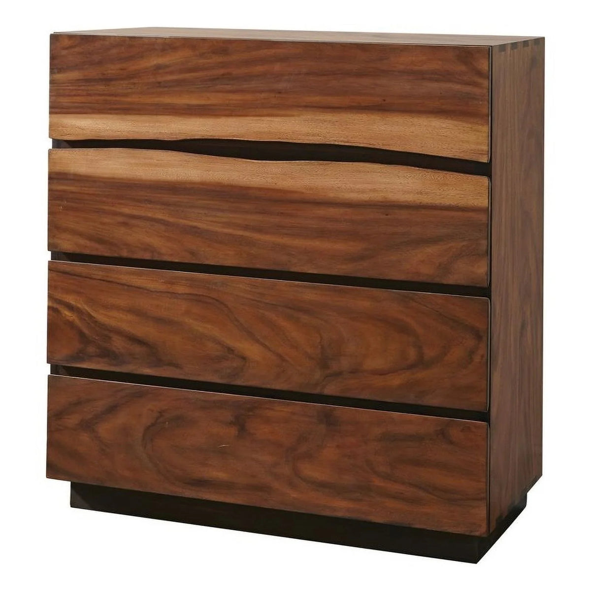 4-drawer Chest Smokey Walnut and Coffee Bean S278