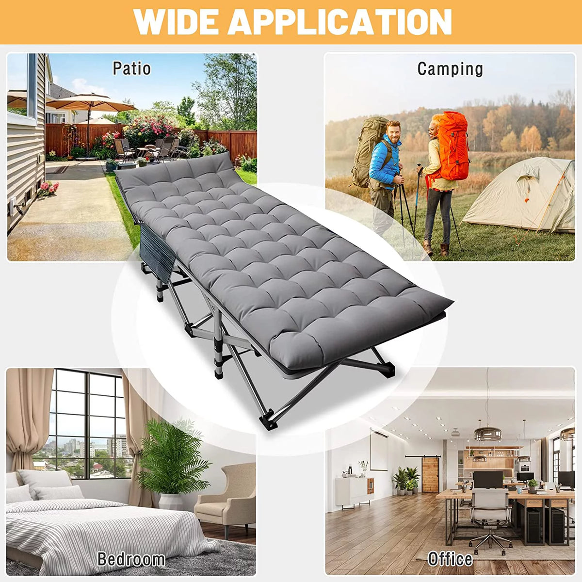 Folding Bed with Mattress and Carrying Bag U244630