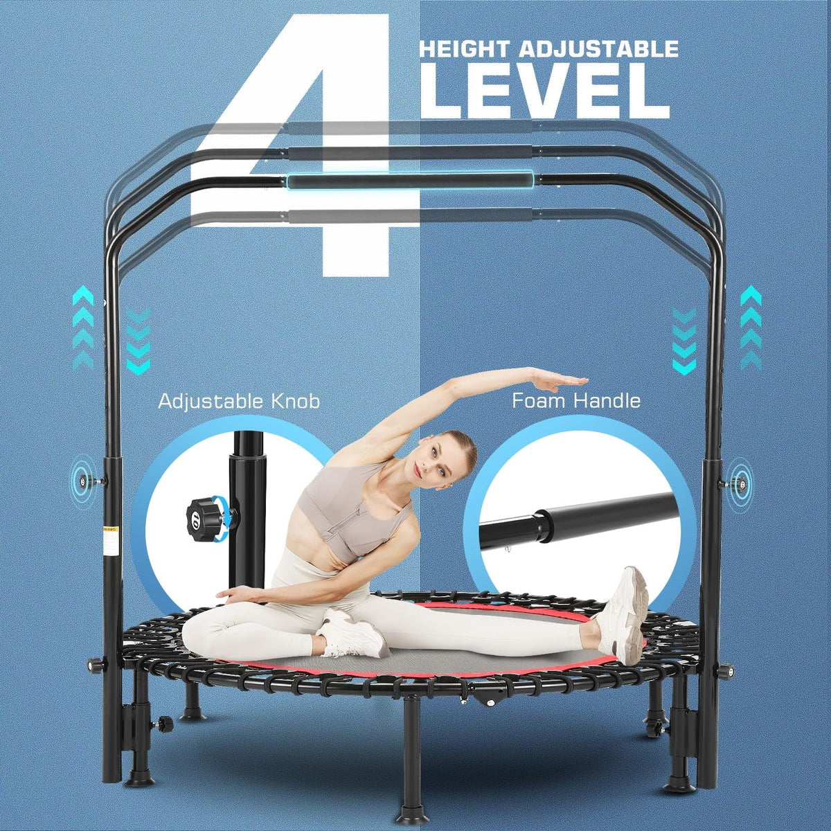 Foldable Mini Trampoline with Bungees I278