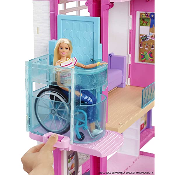 Dollhouse with Elevator, Pool, Slide and 70 Accessories A5235