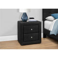 Black Leather Look Night Stand B3553