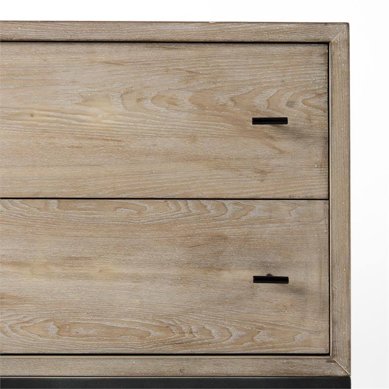 Beige Wooden 2 Drawer Accent Cabinet V727