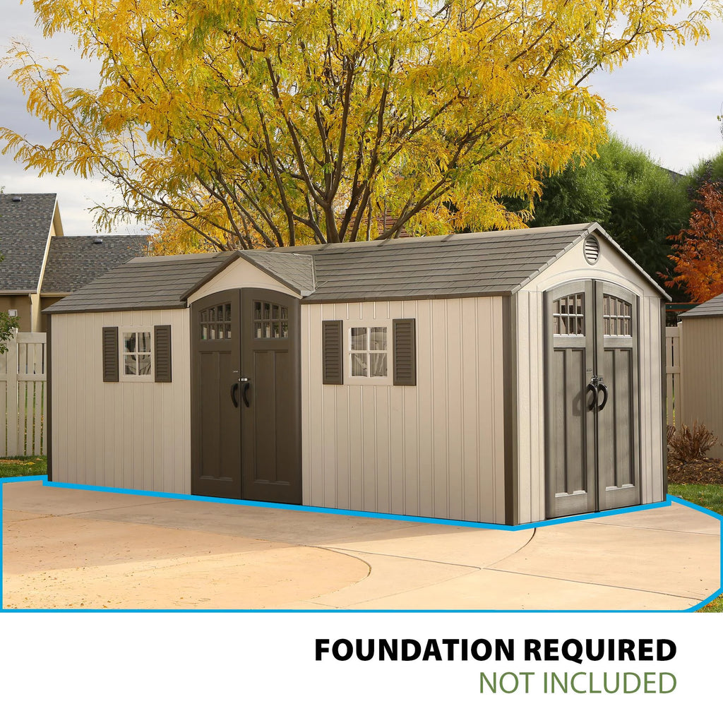 20 ft. x 8 ft. Outdoor Storage Shed Desert Sand A831