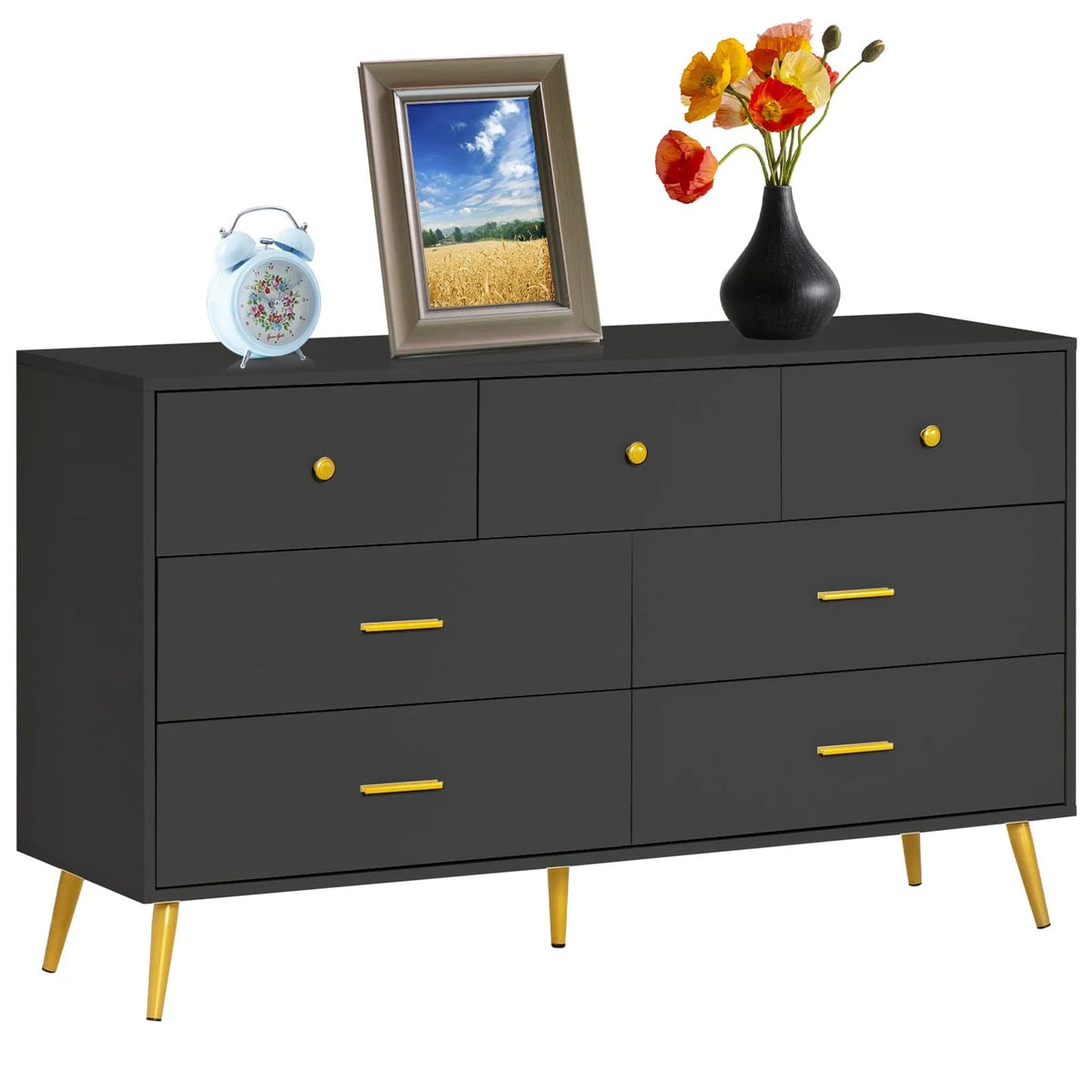 White 6 Drawer Dresser J71493
