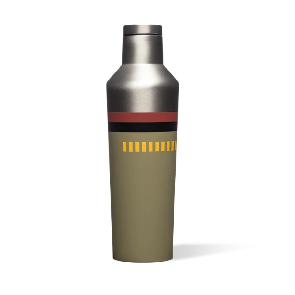 Portable Wireless Bluetooth Speaker with Mic & Selfie Remote Control, 16 oz. Canteen Bottle Silver Y5856