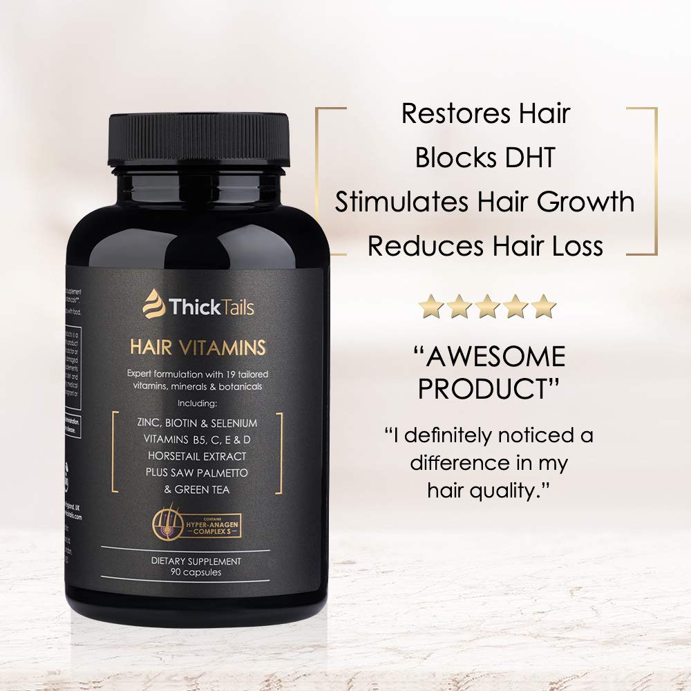 Hair Growth Vitamins with Biotin, Saw Palmetto, and Horsetail, 1 Month Supply E7006
