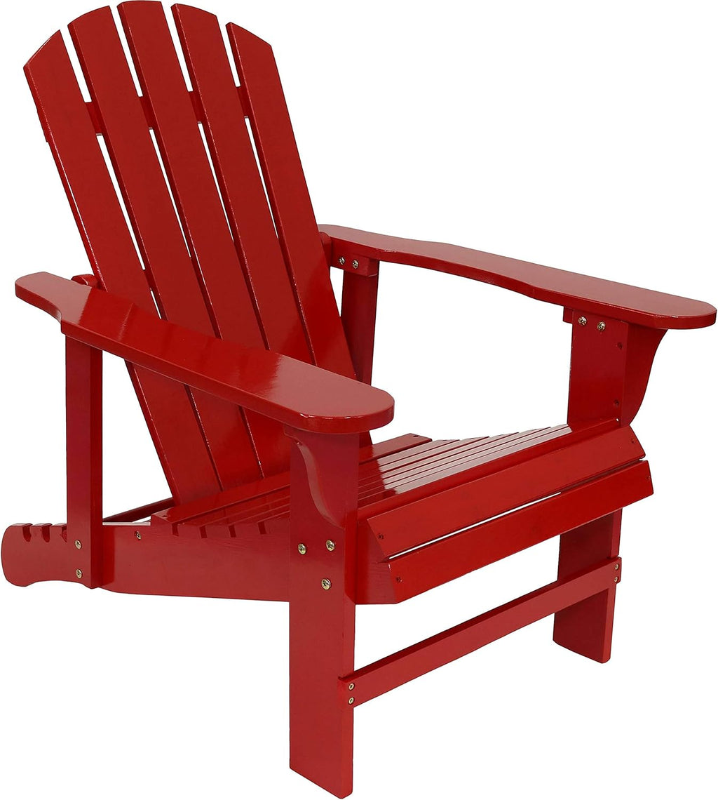 Red Fir Wood Adirondack Chair with Adjustable Backrest Z991