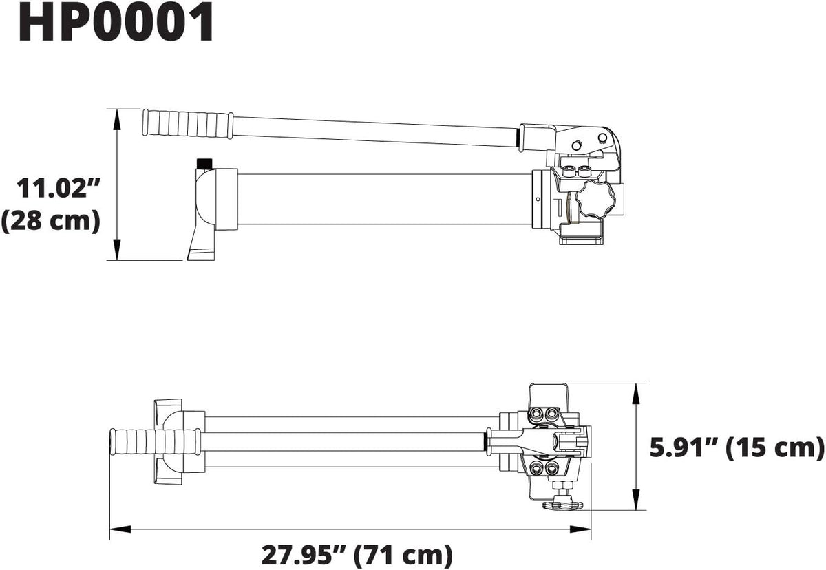 Manual Hand Hydraulic Power Pack Pump 2 Stage, Double Acting 10k psi 183 Cubic in Capacity G27451