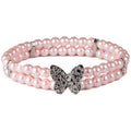 Pink Sparkling Butterfly Neck Piece E31894