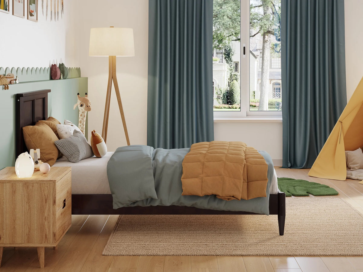 Twin Solid Wood Low Profile Platform Bed A46919