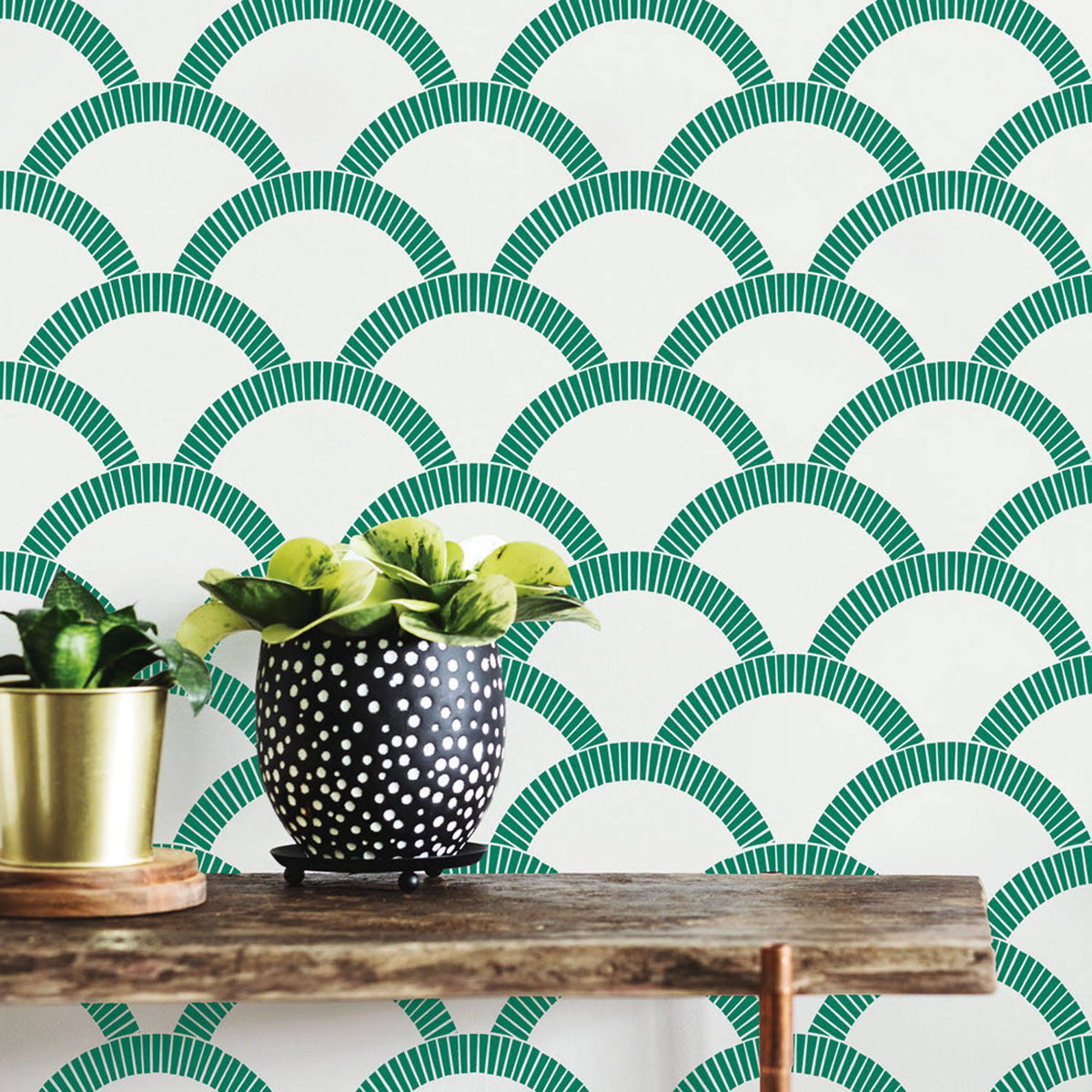 Emerald Green Self-Adhesive Wallpaper O60764