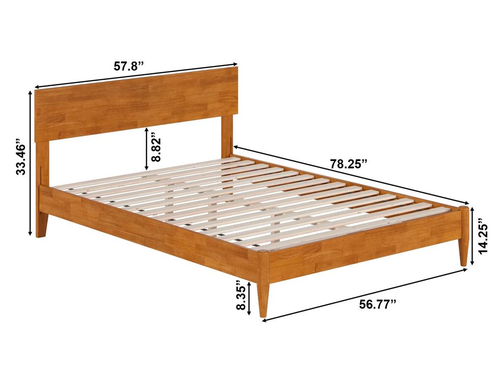 Solid Wood Low Profile Platform Bed Z9256