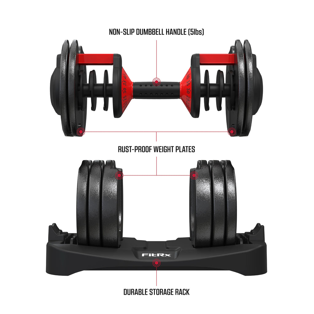 Adjustable Dumbbell 5-52.5 lbs Black Z5592