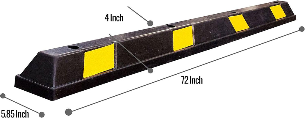 72 Inch Heavy Duty Rubber Parking Curb G1836