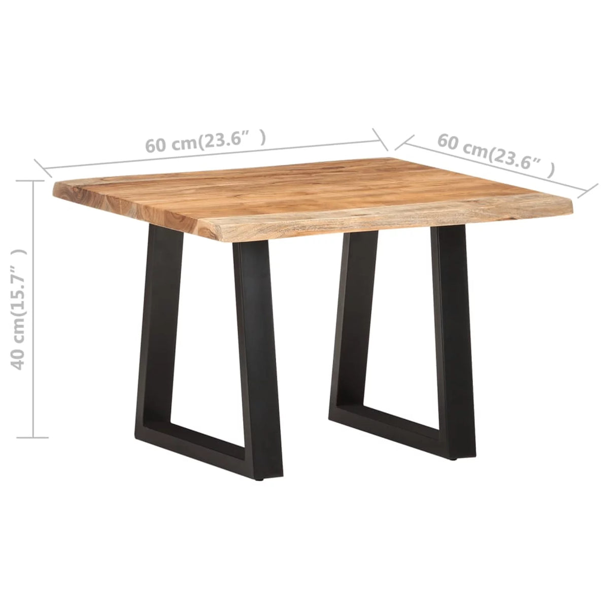 Acacia Wood Coffee Table with Iron Legs Q790