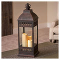 Triple LED Candle Lantern Bronze W181