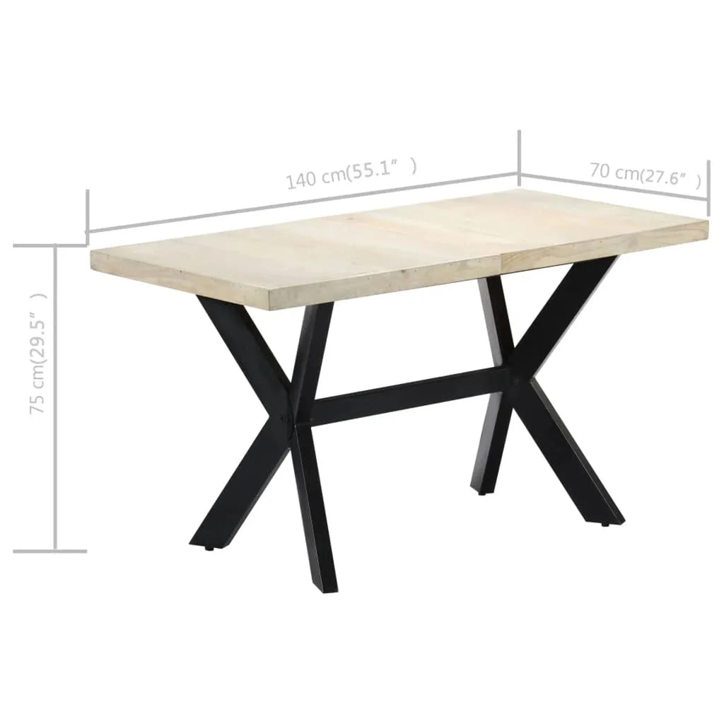 Solid Bleached Mango Wood Dining Table G3534