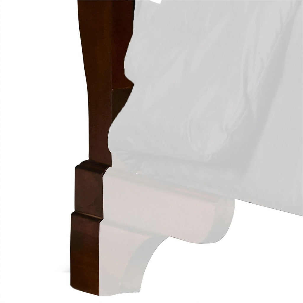 Full Size Wooden Sleigh Headboard with Curved Back Brown X1565