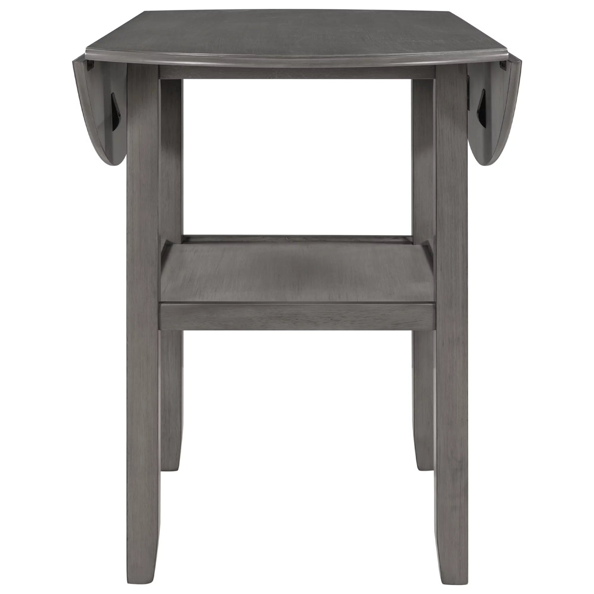 Round Drop Leaf Kitchen Dining Table with Shelf X67739