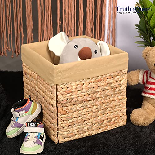 Wicker Storage Baskets 12x12x12 In, 6Pcs A168