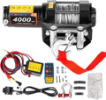 12V 4000 lbs Electric Winch Kit with Steel Rope and Wireless Remote Control N886