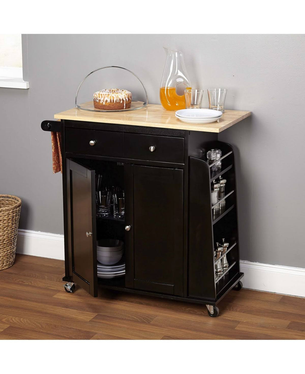 Kitchen Cart Black E783