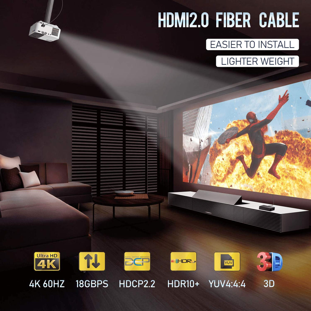 HDMI 2.0b Fiber Optic Cable 65ft 18Gbps D35857