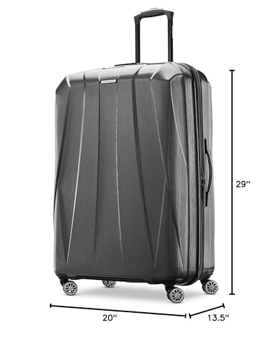 Black Hardside Expandable Luggage with Spinner Wheels, Carry-On 20-Inch R567