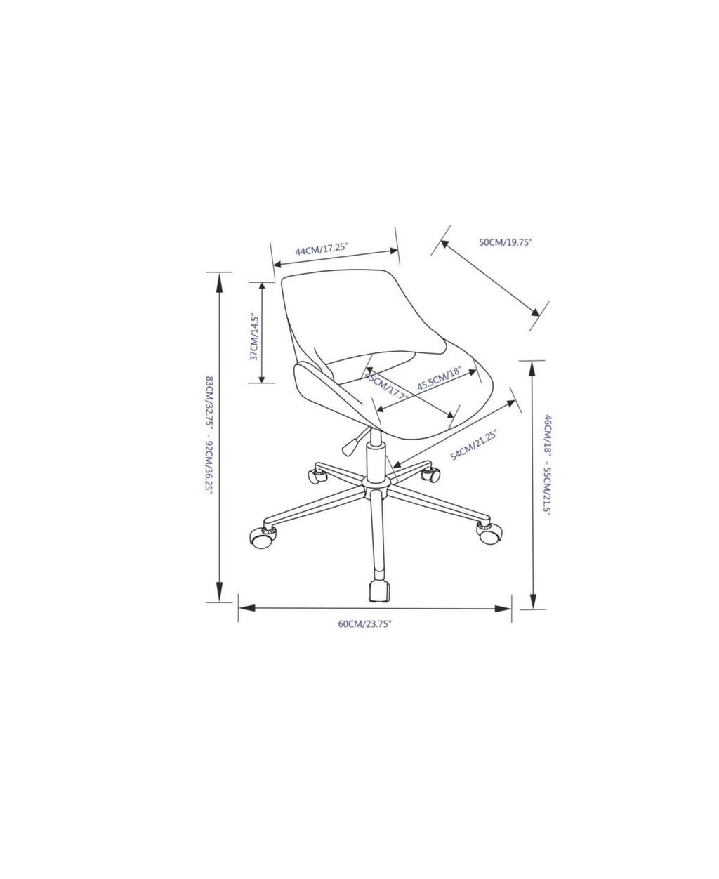 Grey Office Chair Y1775