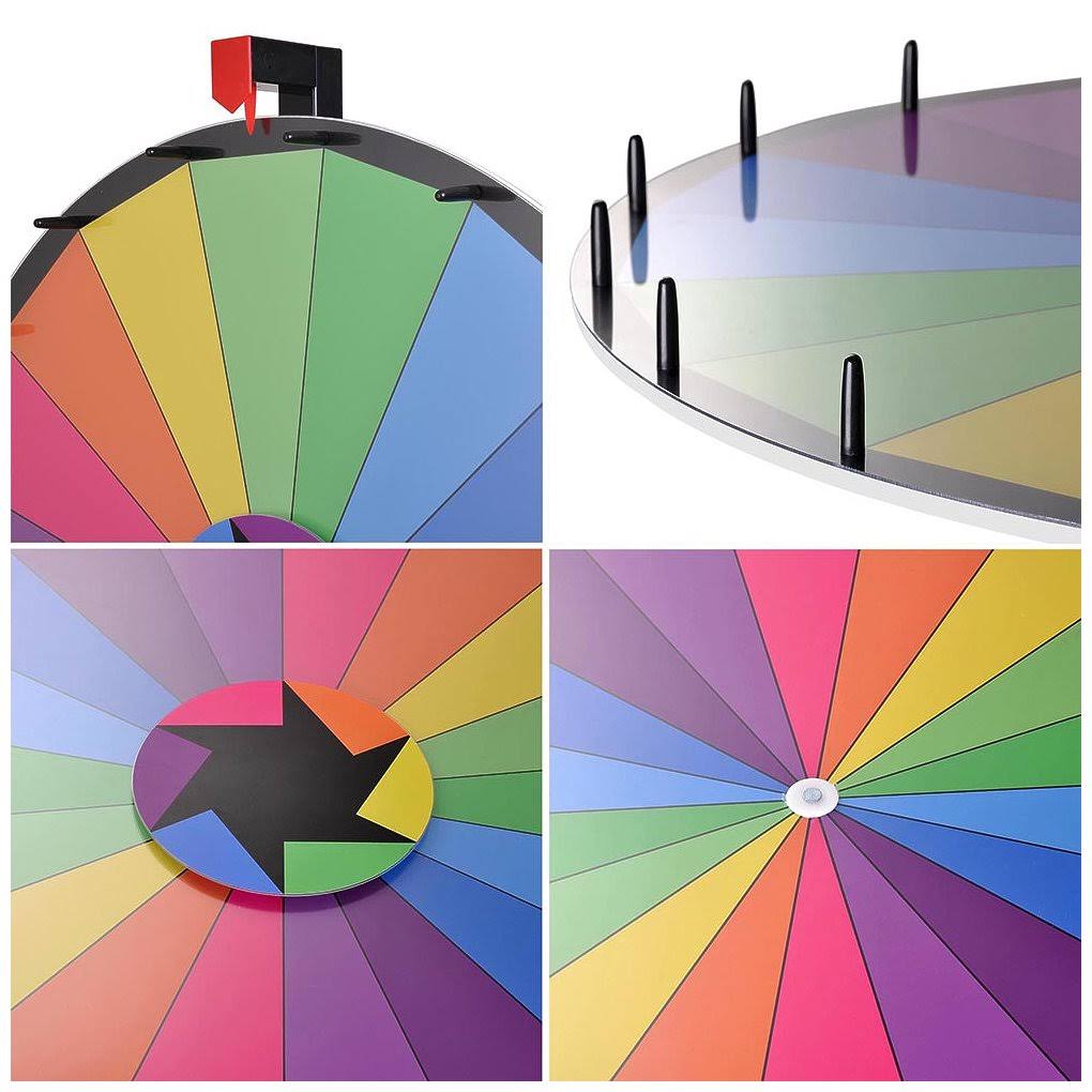 24x22 Editable Color Prize Wheel 18 Slot Spin Game N220779