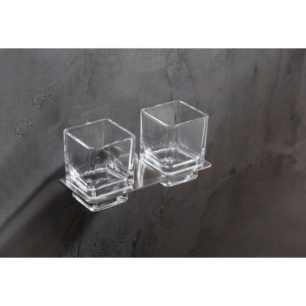 Brushed Nickel Dual Toothbrush Holder T273355