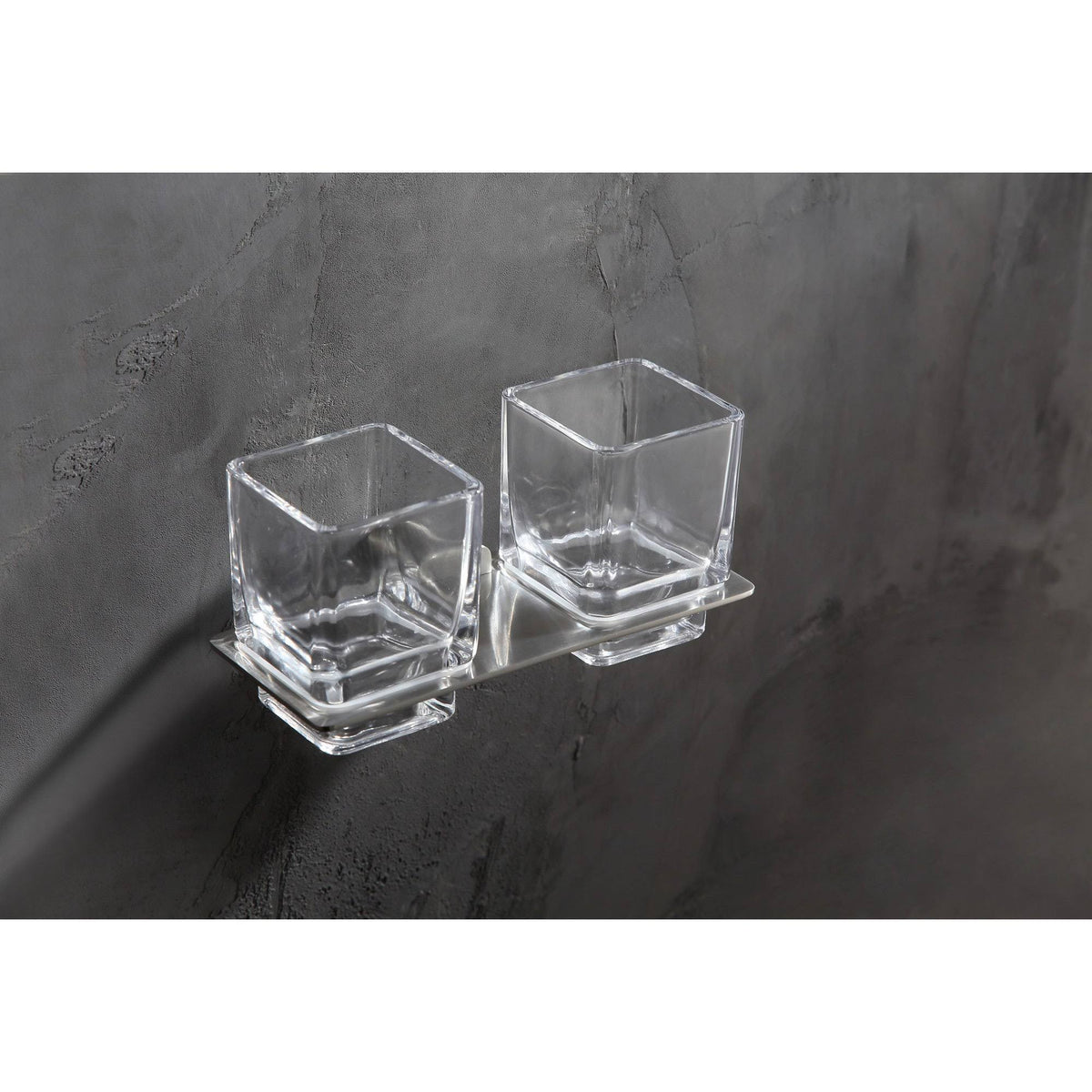 Brushed Nickel Dual Toothbrush Holder T273355