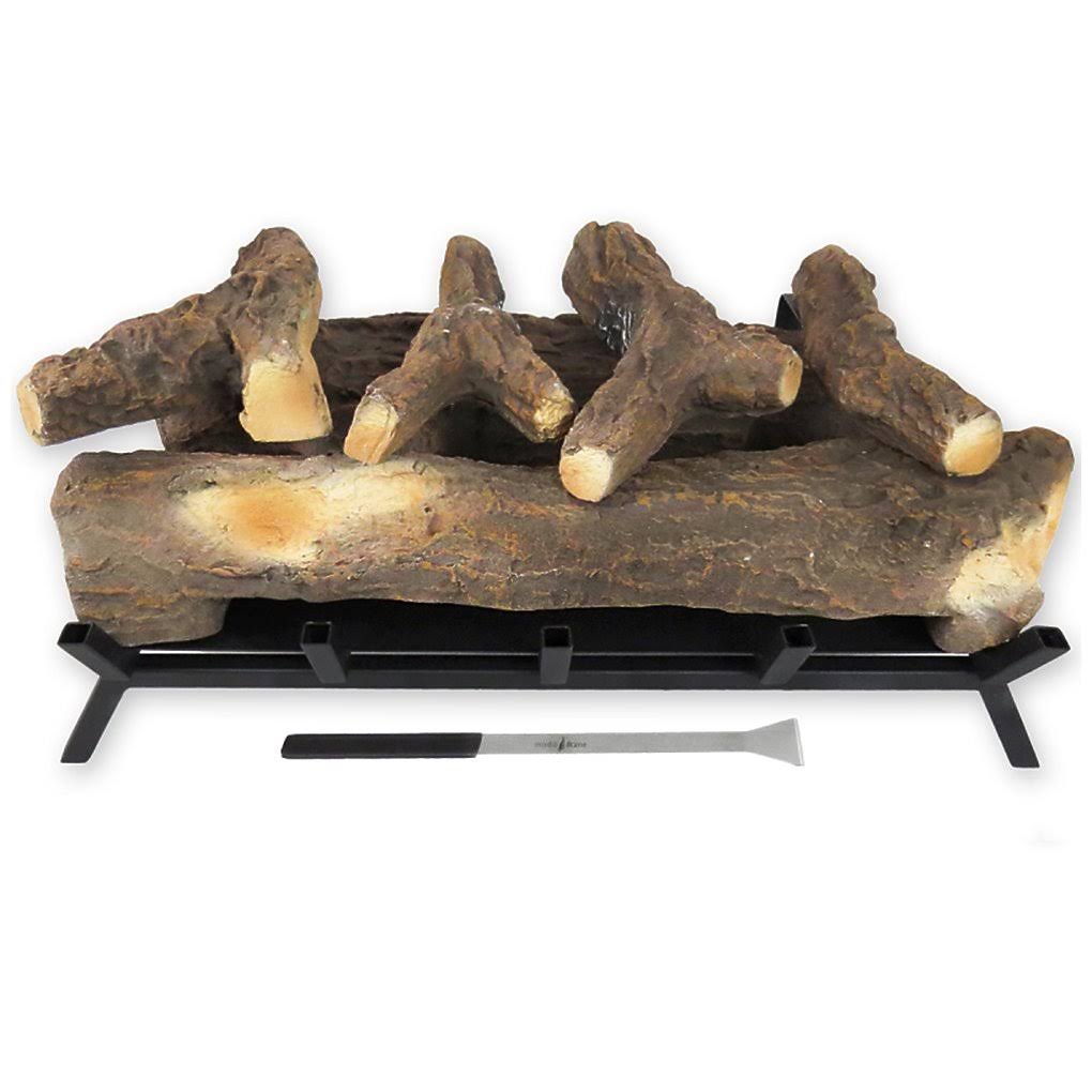 24 in. Ethanol Fireplace Log Set with Burner Insert R8442