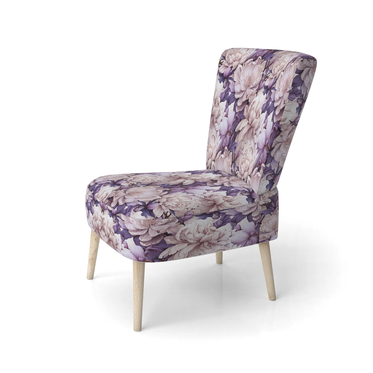 Upholstered Floral Accent Chair I9490