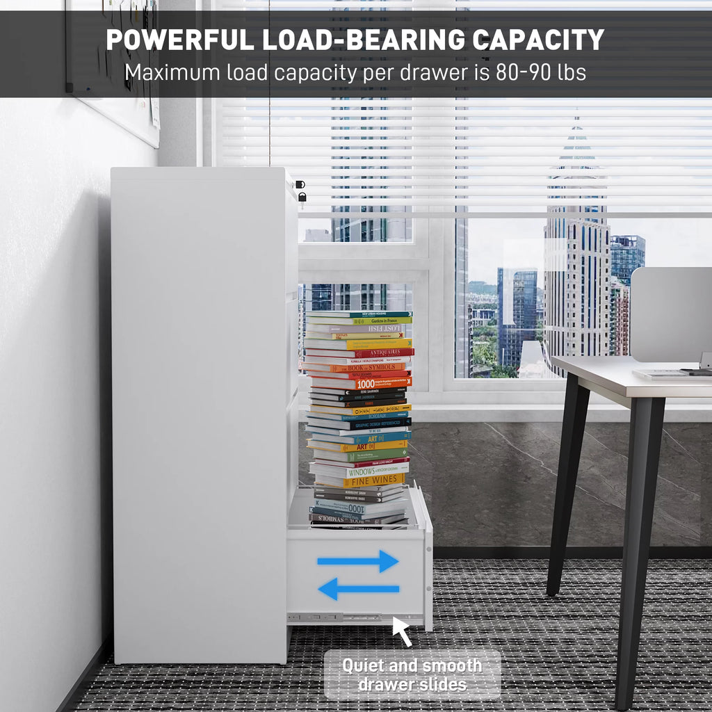 4 Drawer Metal File Cabinet with Lock F466