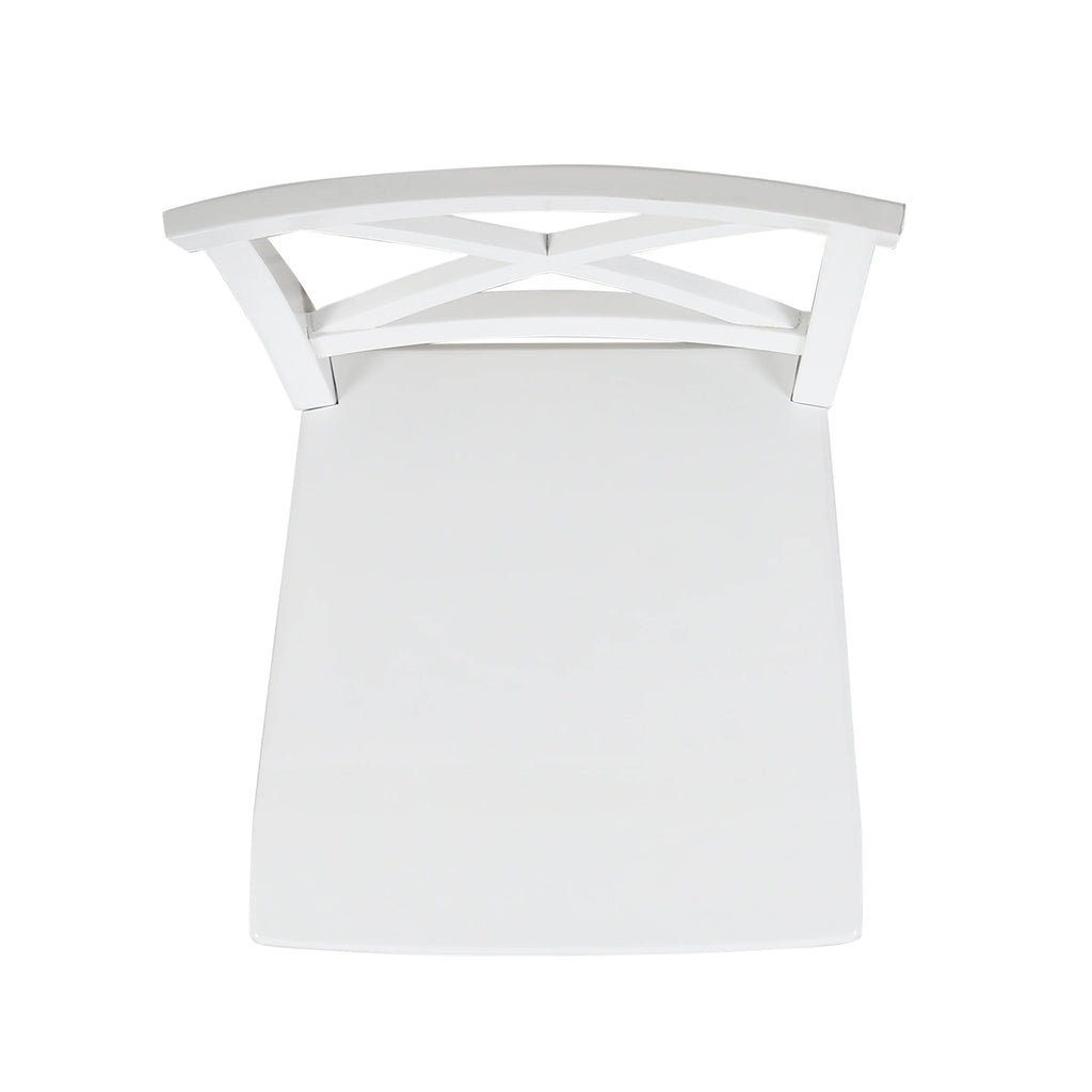 White Acacia Wood Dining Chairs Set of 2 S78864