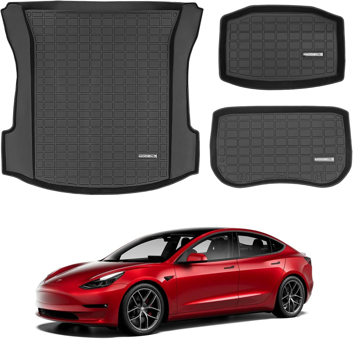 Set of 6 TPE Car Floor Mats for Tesla Model 3 Z8752