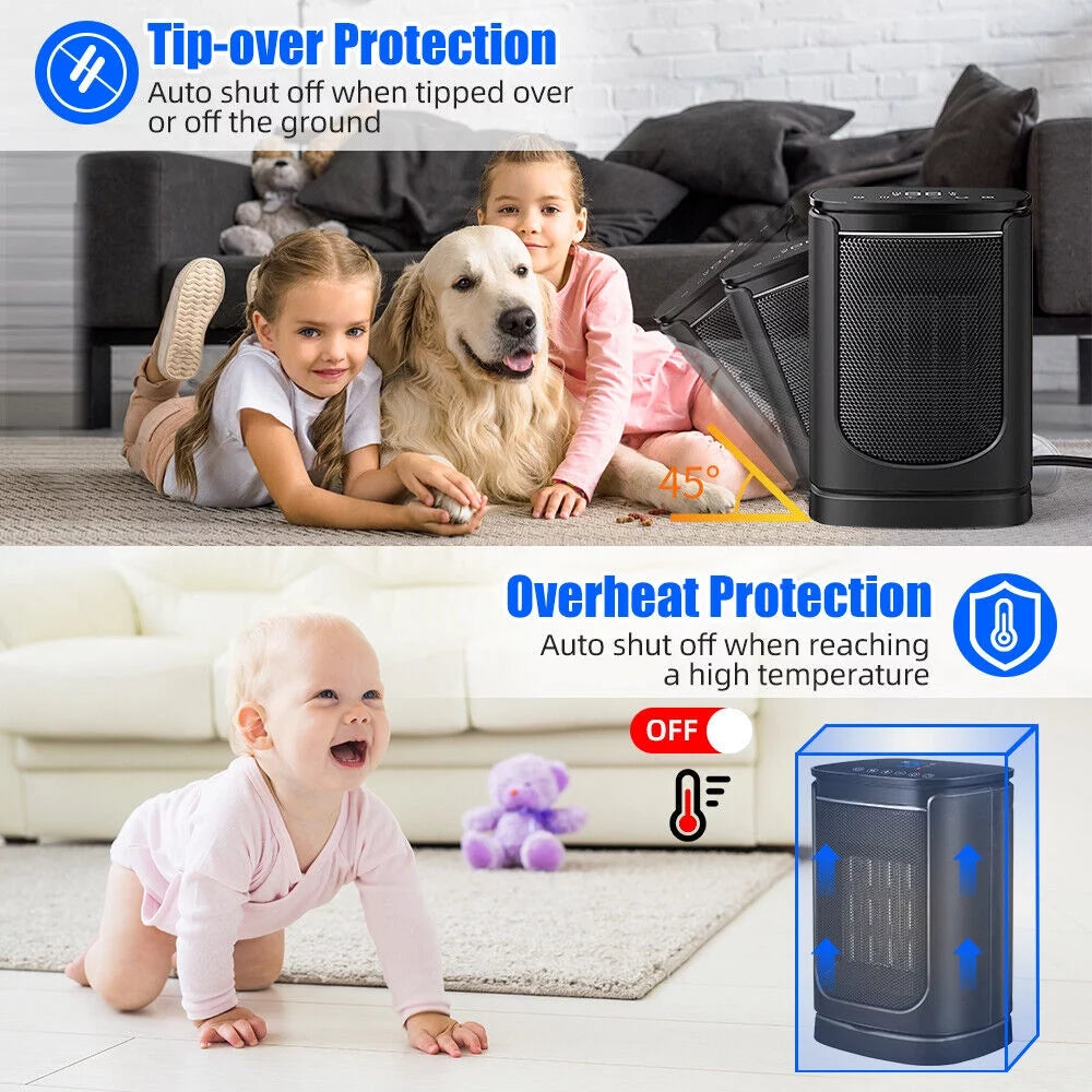 2in1 Portable Air Cool&Heat Fan C4189