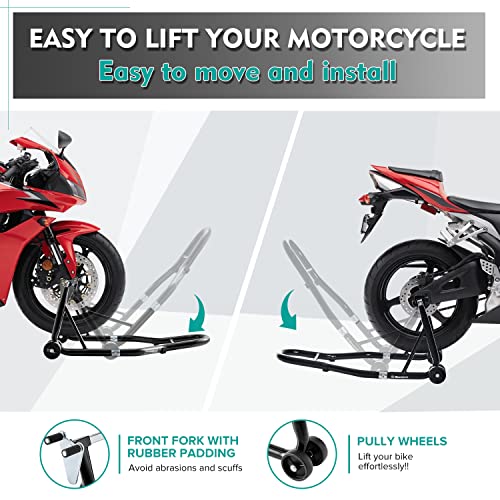 Motorcycle Rear Wheel Lift Stand Red Q1255