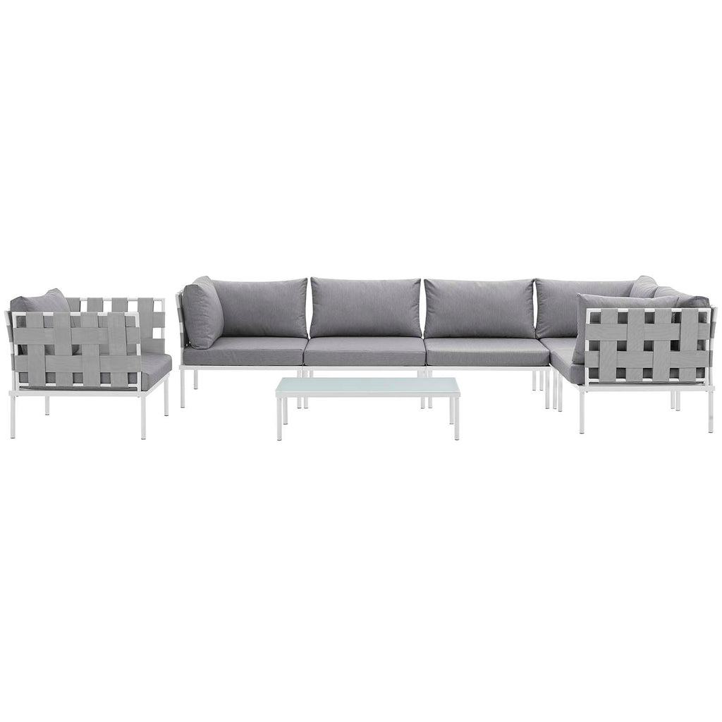 7 Piece Outdoor Patio Aluminum Sectional Sofa Set R13119