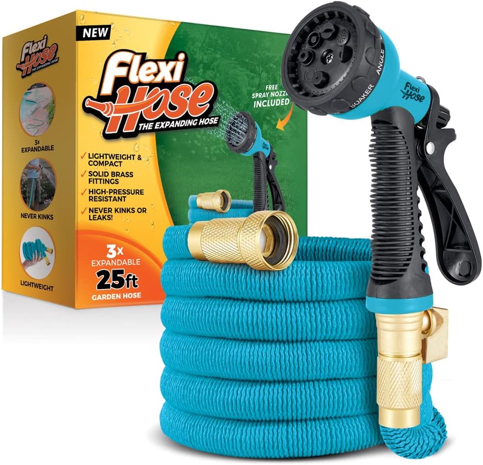 100 ft Black Expandable Garden Hose with Brass Fittings, Pack of 2 B592
